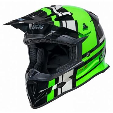 Кроссовый шлем IXS IXS361 2.3, Чёрный Зелёный - миниатюра 2