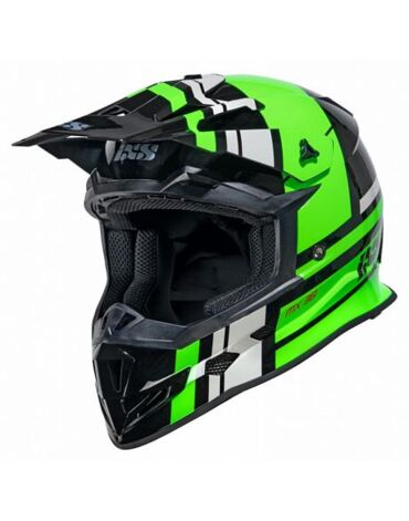 Кроссовый шлем IXS IXS361 2.3, Чёрный Зелёный
