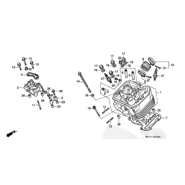 HONDA прокладка головки блока цилиндра ГБЦ XRV750 ( 12251MV1004 ) - миниатюра 1