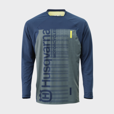 Мотоджерси Husqvarna Authentic Shirt, grey blue yellow (L, Взрослая  Кросс эндуро) - миниатюра 1