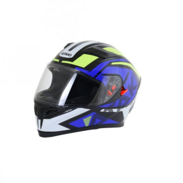Шлем (интеграл) Ataki JK316 Route синий Hi Vis желтый глянцевый L - миниатюра 1