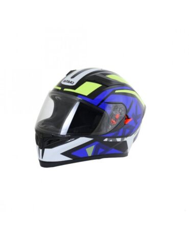 Шлем (интеграл) Ataki JK316 Route синий Hi Vis желтый глянцевый L