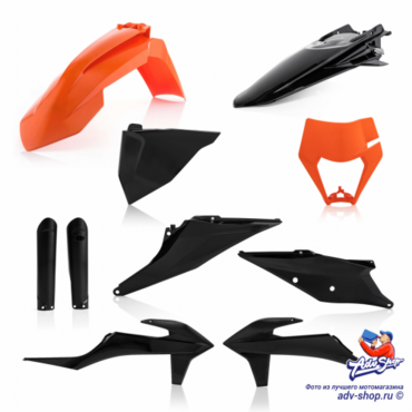 Acerbis КТМ EXC 250 300 20 23 /EXC F 250 500 20 23 /XC W 150 300 20 Комплект пластика черный / оранжевый // 0024054.313 - миниатюра 1