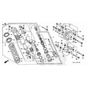 HONDA  втулка качалки верх XR250 / Baja ( 52463KCZ000 ) - миниатюра 1