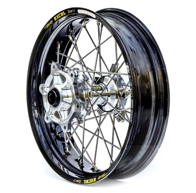 Haan Wheels Black Rim Silver Hub with tubeless kit Колесо заднее KTM 1090 1190 1290  R18 2,50  черный обод и серебристая ступица, cushdrive 25mm