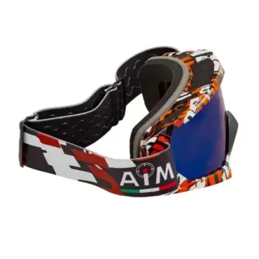 AiM Очки кроссовые (PRO) 157 700 Red White Black Glossy - миниатюра 1