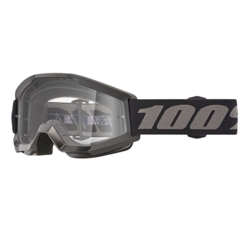 100% Очки детские Strata Mini Goggle Black Clear Lens 2025 - фото 1