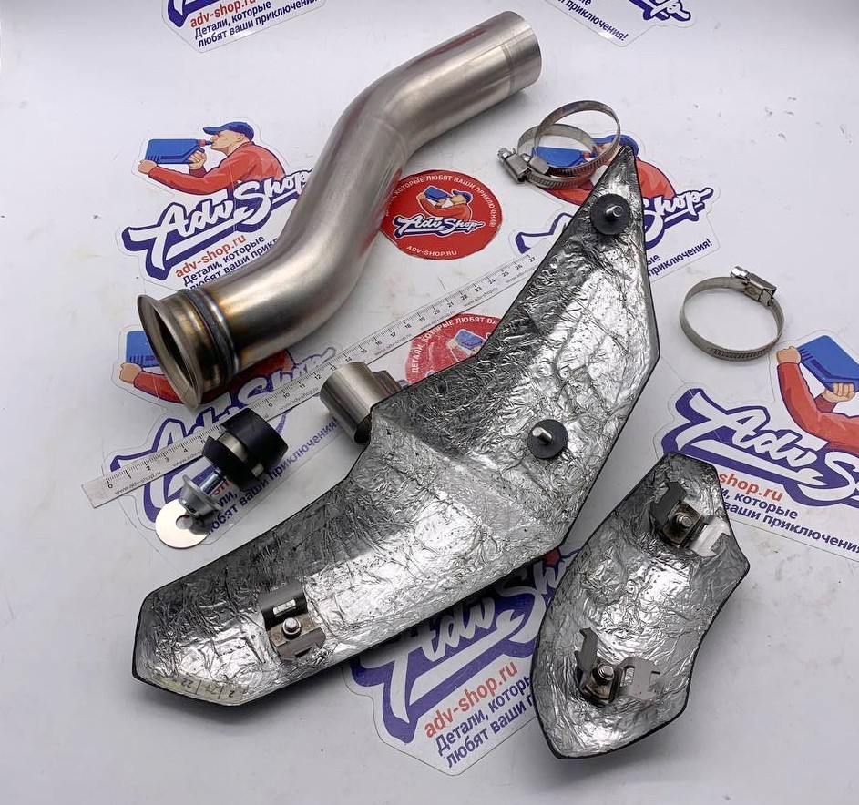 Wings Titanium Mufflers прямоточный титановый выхлоп (silver) HQV 901 NORDEN 22 24 ( 790 890 ADV R 19 24 ) - фото 2