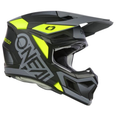 Oneal Шлем кроссовый 3Series Neon Vision V.24 серый желтый - миниатюра 1