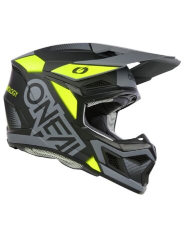 Oneal Шлем кроссовый 3Series Neon Vision V.24 серый желтый