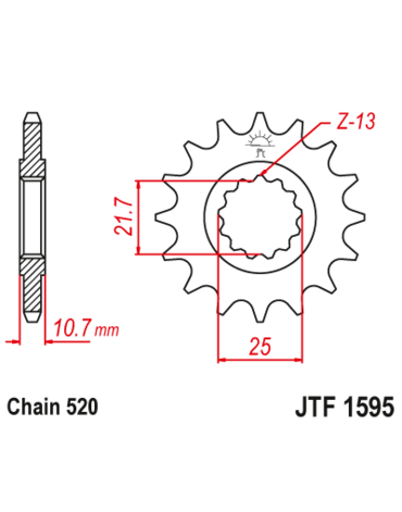 Звезда ведущая  JTF1595 15