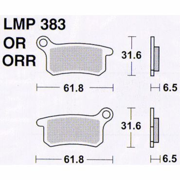Колодки дискового тормоза AP Racing LMP383 OR (FDB2157 / FA357) - миниатюра 1