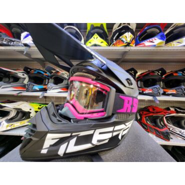 Очки зимние RSX Blizzard Winter, черный розовый; двойная прозрачная линза - миниатюра 2