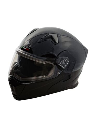AiM Шлем модуляр JK906 с эл. подогревом Black Glossy