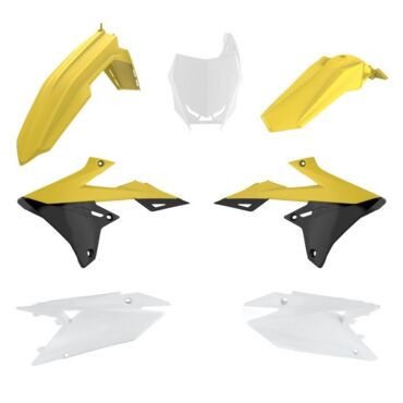 Комплект пластика Suzuki RM Z 250 (2019 2026), RM Z 450 (2018 2026), Желтый белый черный - миниатюра 1