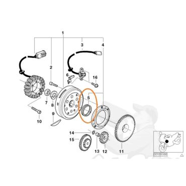 BMW обгонная муфта стартера G650X ( 12 11 7 687 777 ) - миниатюра 2