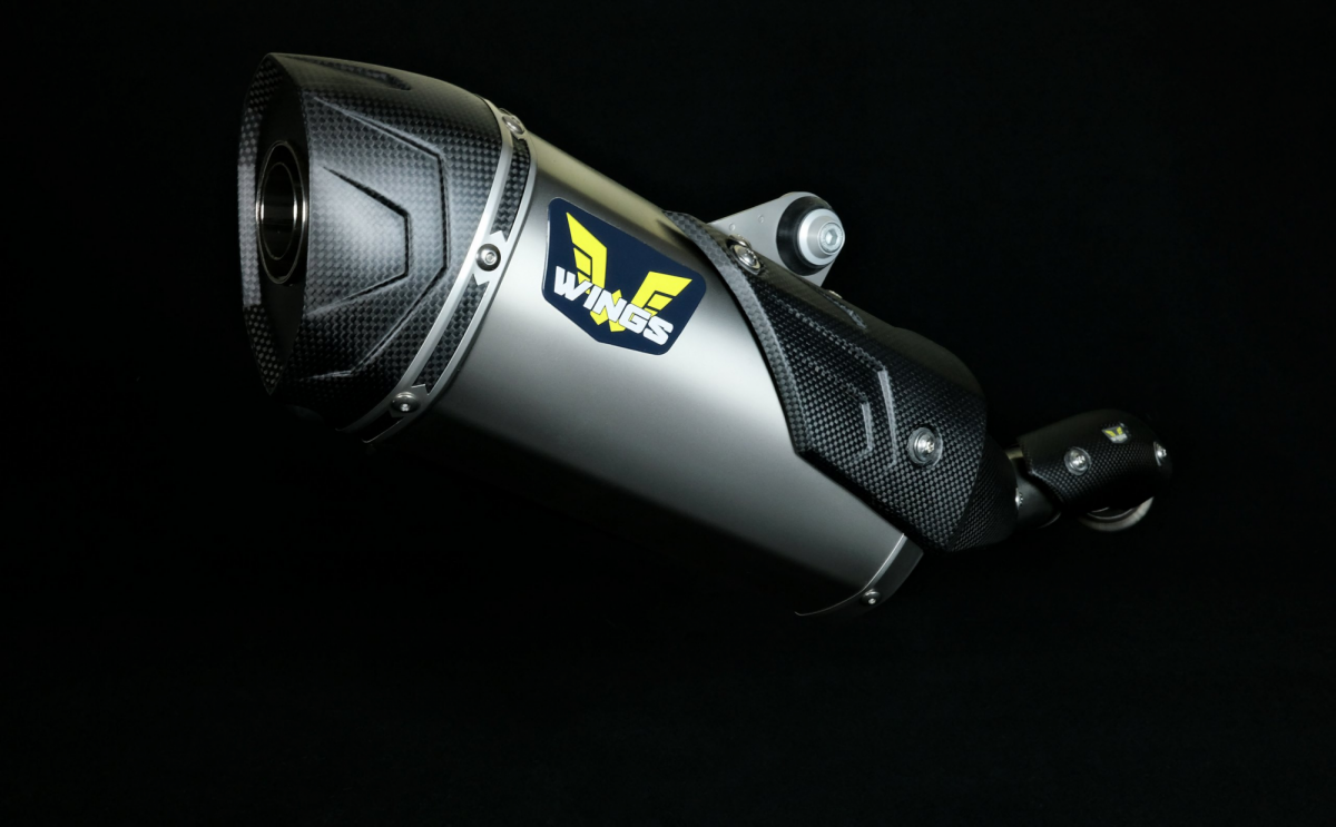 Wings Titanium Mufflers прямоточный титановый выхлоп (silver) HQV 901 NORDEN 22 24 ( 790 890 ADV R 19 24 ) - фото 3