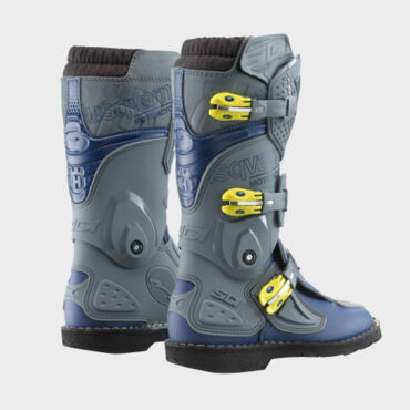 Мотоботы детские SIDI Flame Husqvarna Boots, grey blue (33, Детская ) - миниатюра 1