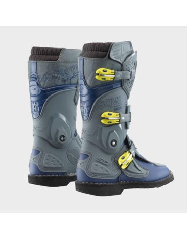 Мотоботы детские SIDI Flame Husqvarna Boots, grey blue (33, Детская )