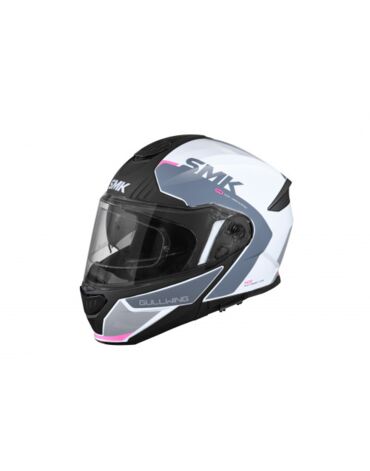Шлем дорожный SMK GULLWING KRESTO, white grey pink (S, Взрослая  Дорожная)