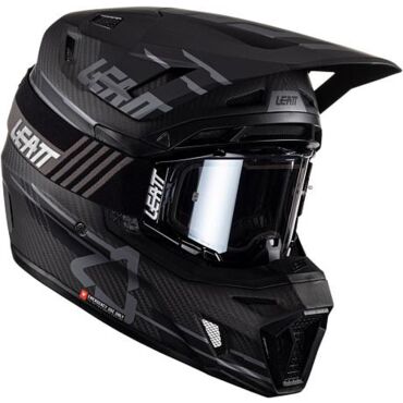 Мотошлем Leatt Moto 9.5 Carbon Helmet Kit V24 Black - миниатюра 2