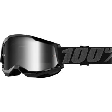 Очки 100% Strata 2 Goggle Black / Mirror Silver Lens - миниатюра 1
