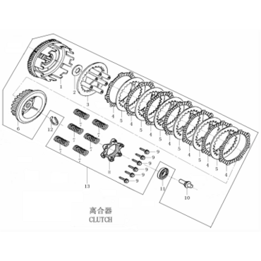 Сцепление в сборе CB250R - миниатюра 2