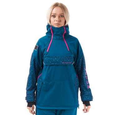 Dragonfly Куртка анорак сноубордическая DF Uktus Woman Dark Ocean - Pink - миниатюра 1