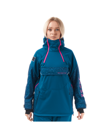 Dragonfly Куртка анорак сноубордическая DF Uktus Woman Dark Ocean - Pink