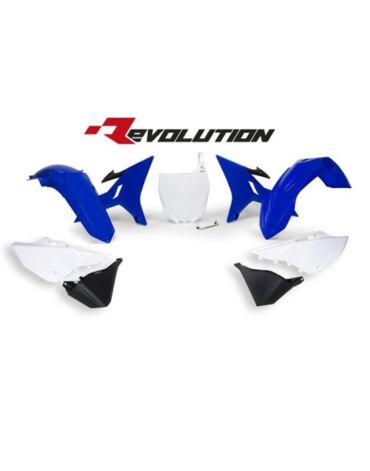 Рестайлинговый Комплект пластика Yamaha YZ125 250 (2002 2021) Revolution, цвет OEM (бело синий)