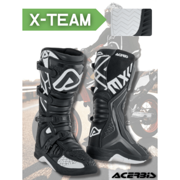 Acerbis Мотоботы кроссовые X Team Black White - миниатюра 3