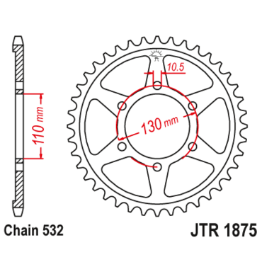 Звезда ведомая JTR1875.48 - миниатюра 1