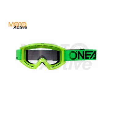 Маска кроссовая O'NEAL B Zero V.22, зеленый, прозрачные линзы - миниатюра 2