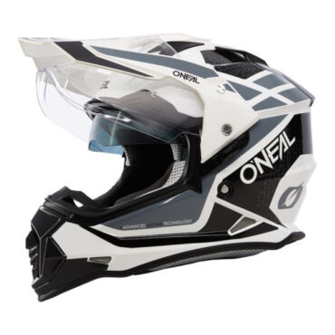 ONEAL Шлем кроссовый со стеклом Sierra R V24 белый, глянец белый черный - миниатюра 1