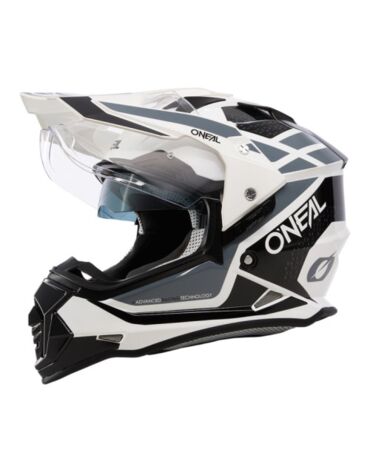 ONEAL Шлем кроссовый со стеклом Sierra R V24 белый, глянец белый черный