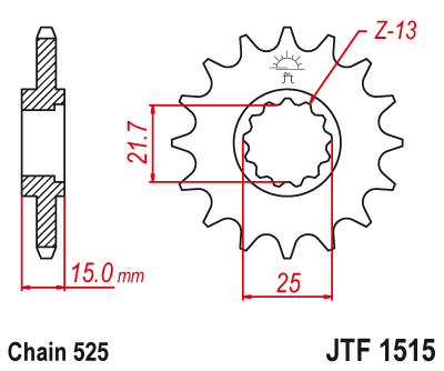 Звезда ведущая JTF1515.15 - фото 1