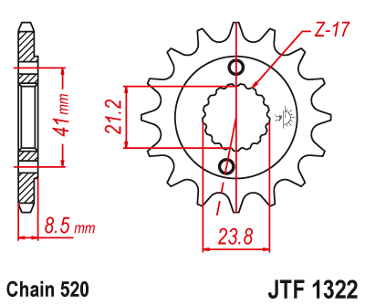 Звезда ведущая JTF1322 13 - фото 1