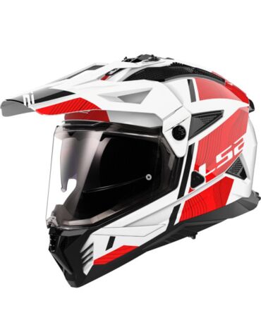 LS2 Мотошлем MX702 Pioneer 2 Hill White Red
