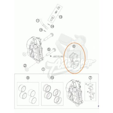 KTM колодки тормозные передние 690 SMC 08 17 ( 76513030000 ) - миниатюра 1