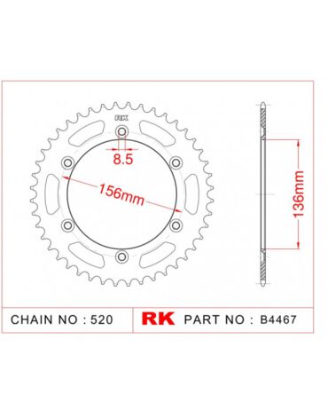 Звезда ведомая RK B4467 41 (JTR822.41)