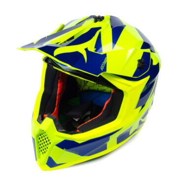 MT Шлем MX802 Falcon Crush B7 gloss blue - миниатюра 1