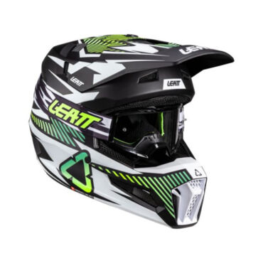Leatt Шлем кроссовый детский 3.5 V26 Storm Teal + очки Vizion 3.5 - миниатюра 2