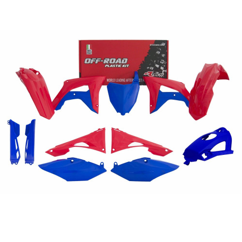 Комплект пластика Honda CRF250 (2018 2021), CRF450 (2017 2020), цвет Красный синий