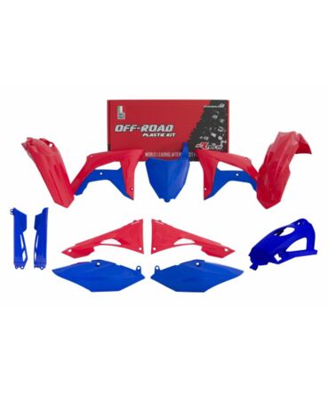 Комплект пластика Honda CRF250 (2018 2021), CRF450 (2017 2020), цвет Красный синий