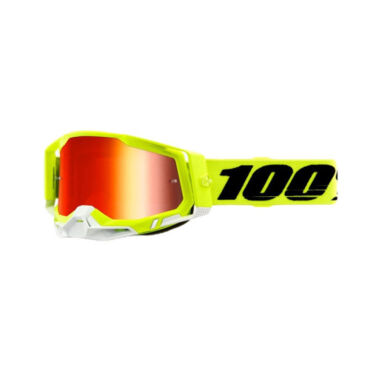 100% Очки Racecraft 2 Goggle Fluo Yellow Mirror Red Lens - миниатюра 1