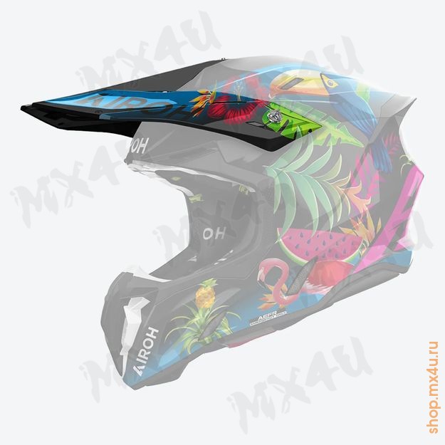 Козырек для шлема Airoh Twist 3 Amazonia Gloss Black - фото 1