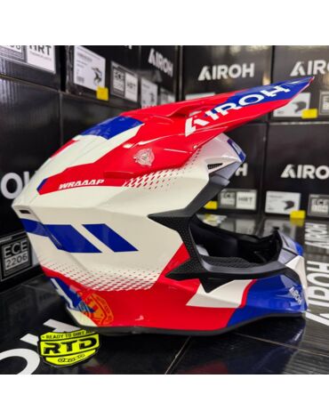 Шлем AIROH WRAAAP VISION Red Blue (Глянцевый)