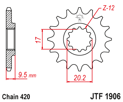 Звезда ведущая JTF1906 13 - фото 1