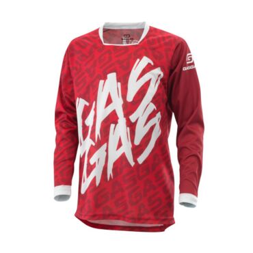 Мотоджерси подростковая GASGAS OFFROAD EDRIVE Kids Jersey, red black (YM, Детская Кросс эндуро) - миниатюра 2
