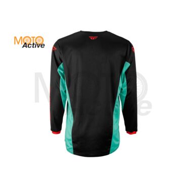 Джерси FLY RACING KINETIC S.E. RAVE, черная бирюзовая красная - миниатюра 1